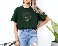 Thumbnail for Forest Green Embroidered Christmas Castle Tee (Pre-Order)