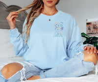 Thumbnail for Long Sleeve- Chambray Embroidered Ice Princess (Pre-Order)
