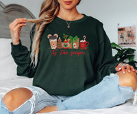 Thumbnail for Long Sleeves Embroidered  Tis The Season Dark Green (Pre-Order)