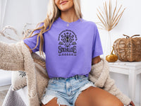 Thumbnail for Violet EmbroideredGrim Grinning Ghost Tee(Pre-Order)