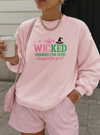 Thumbnail for Crewneck- Light Pink Embroidered Changed For Good (Pre-Order)