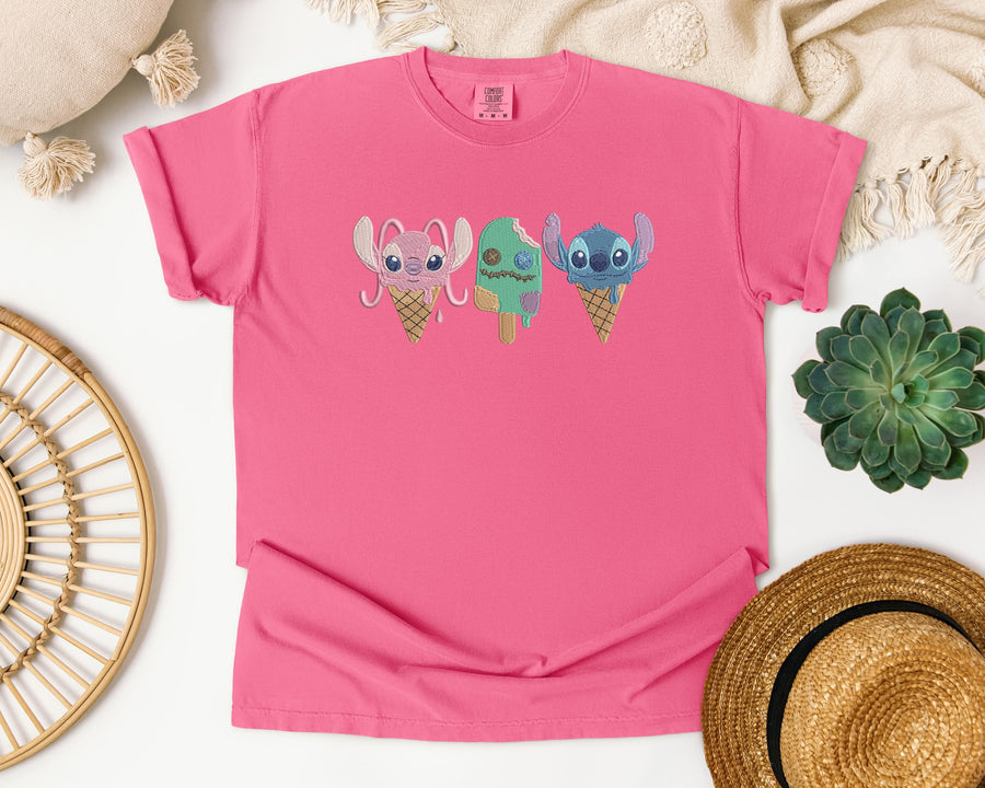 Crunchberry Embroidered Ice Cream Alien Tee  (pre-order)