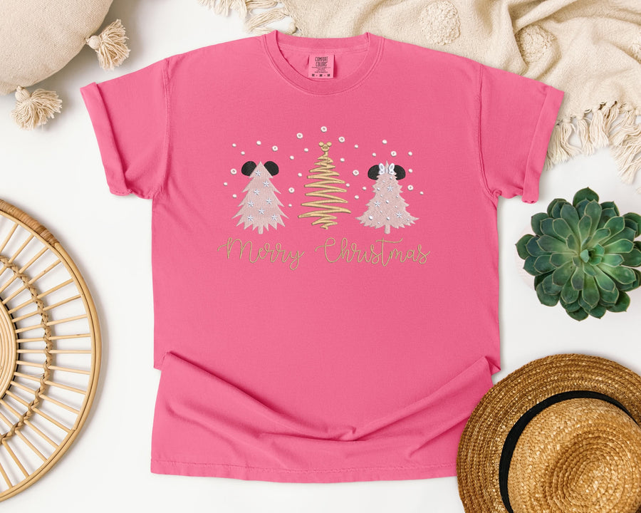 Crunchberry Embroidered Christmas Tree Tee  (pre-order)