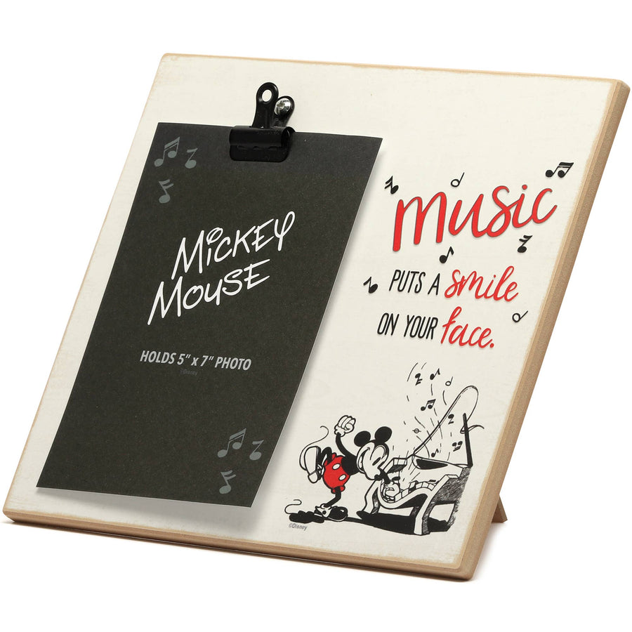 Mickey Mouse - “Music Puts A Smile On Your Face” Photo Frame: Wood