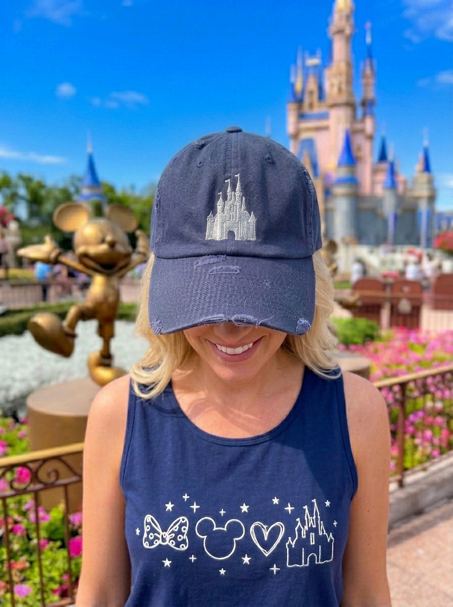 Sparkly Castle - Navy Hat (PRE-ORDER)