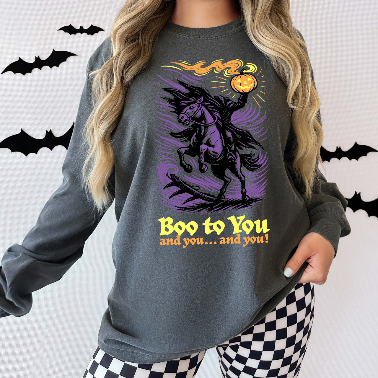 Long Sleeves Pepper Haunted Gallop Graphic Tee