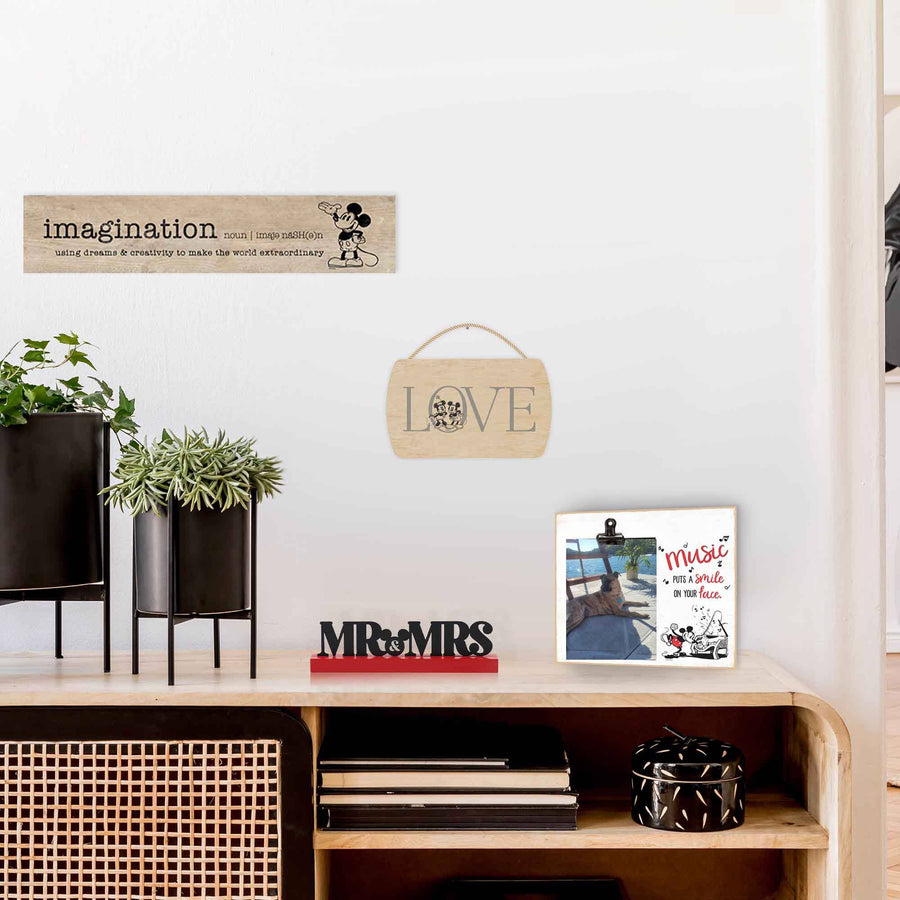 Mickey Mouse - “Music Puts A Smile On Your Face” Photo Frame: Wood
