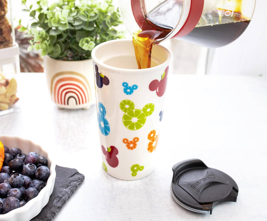 10 oz Ceramic Fruit To Go Coffee Mug