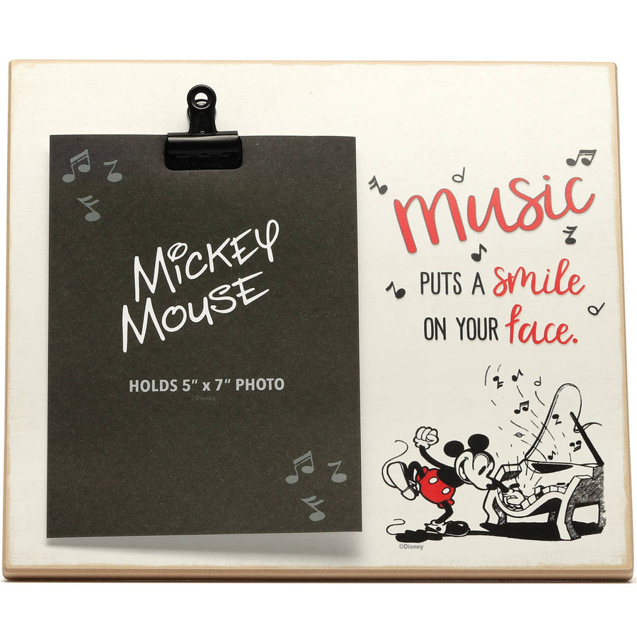 Mickey Mouse - “Music Puts A Smile On Your Face” Photo Frame: Wood