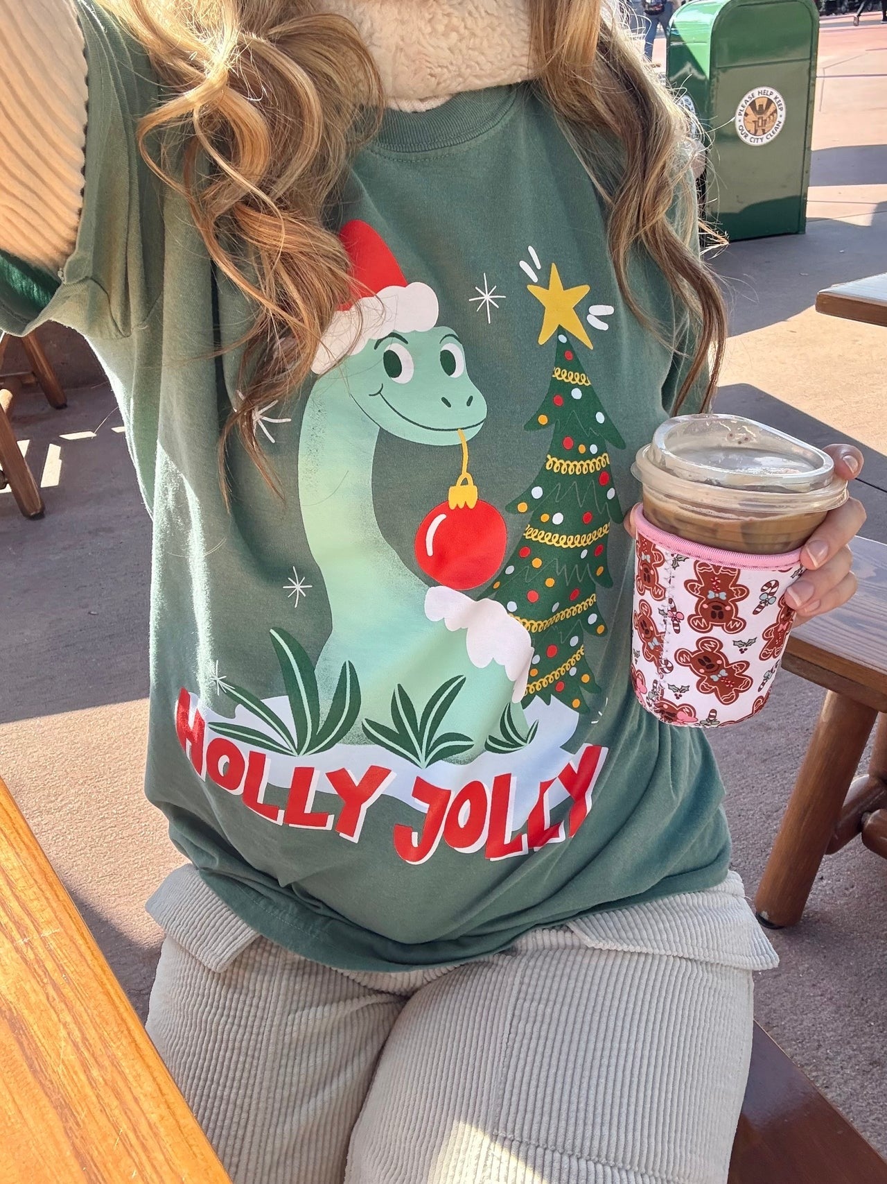 Light Green Holly Jolly Tee