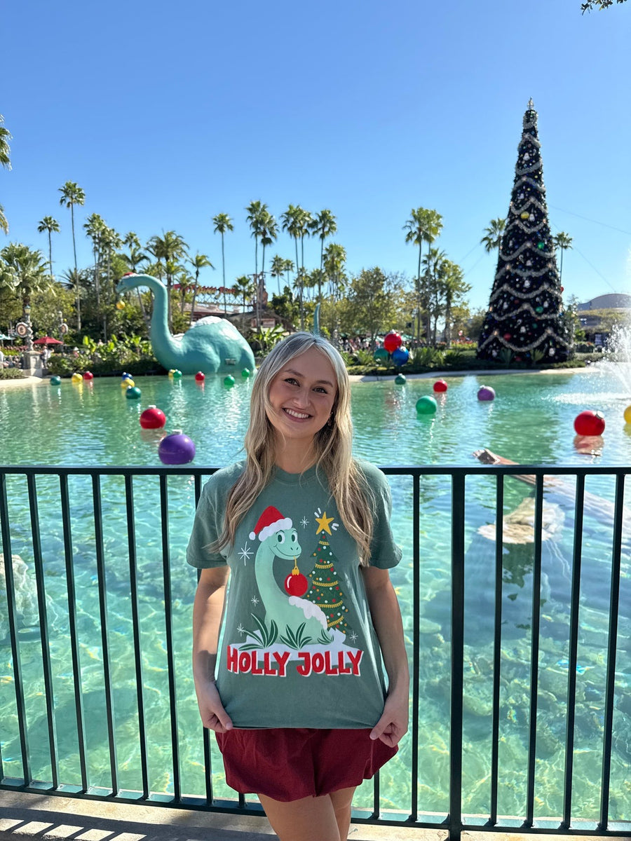 Light Green Holly Jolly Tee