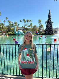 Thumbnail for Tee - Holly Jolly Dino