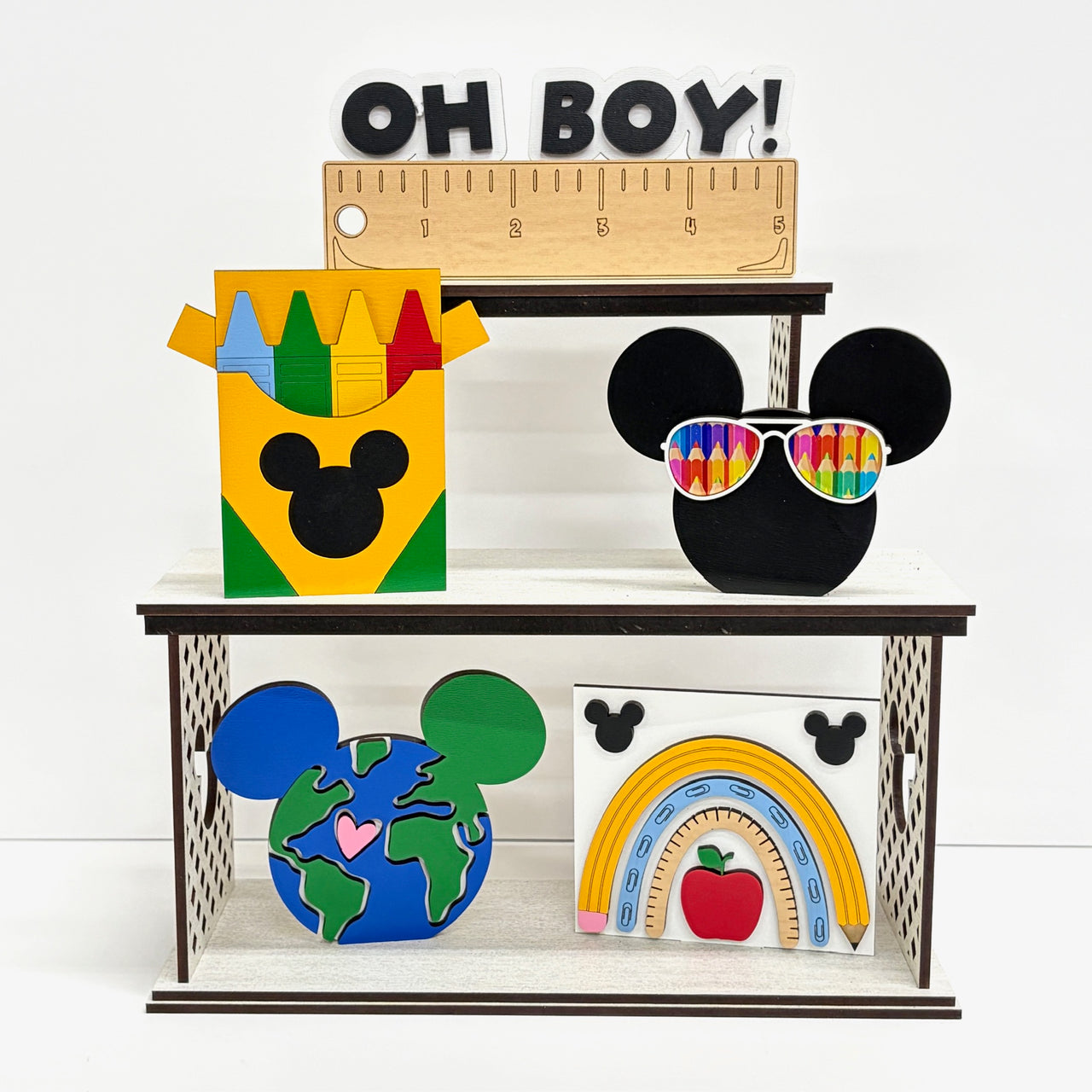 Tiered Box Set Back To School Decor (Pre-Order)