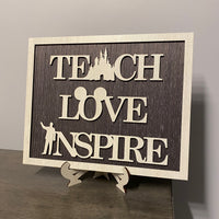 Thumbnail for Wooden Sign - Teach Love Inspire (Pre-Order)