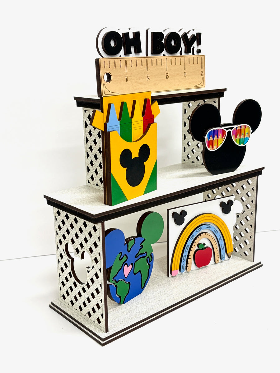 Tiered Box Set Back To School Decor (Pre-Order)