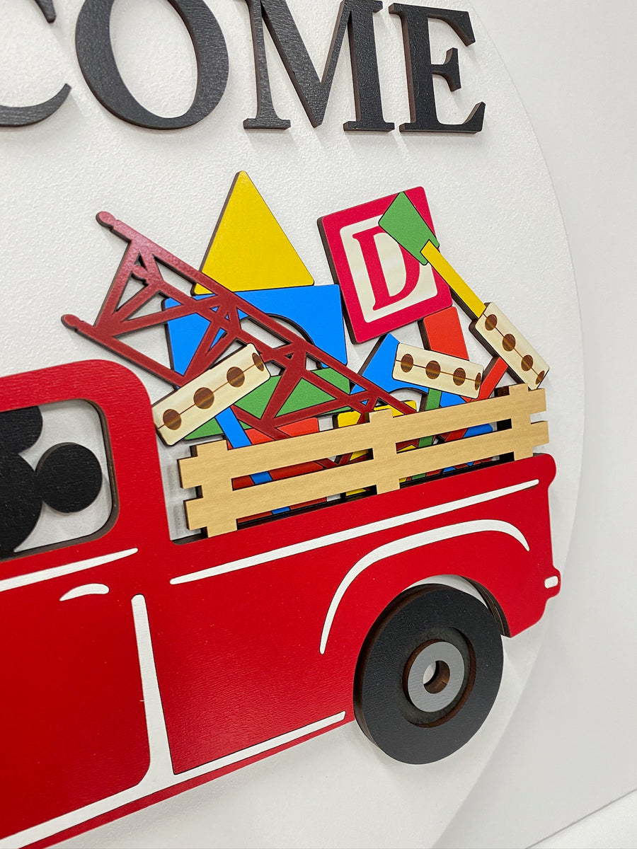 Welcome Round Interchangeable TOYS Sign (Pre-Order)