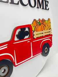 Thumbnail for Welcome Round Interchangeable Fall Sign (Pre-Order)