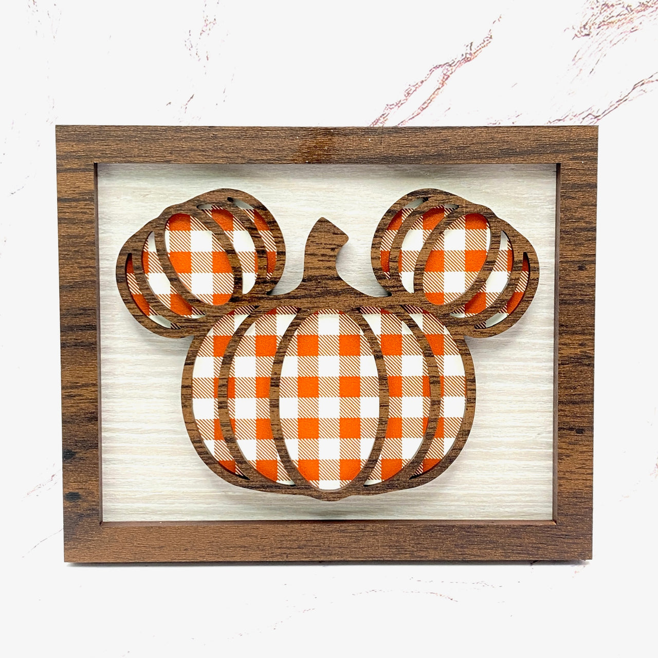 Plaid Mouse Pumpkin Sign (Pre-Order)