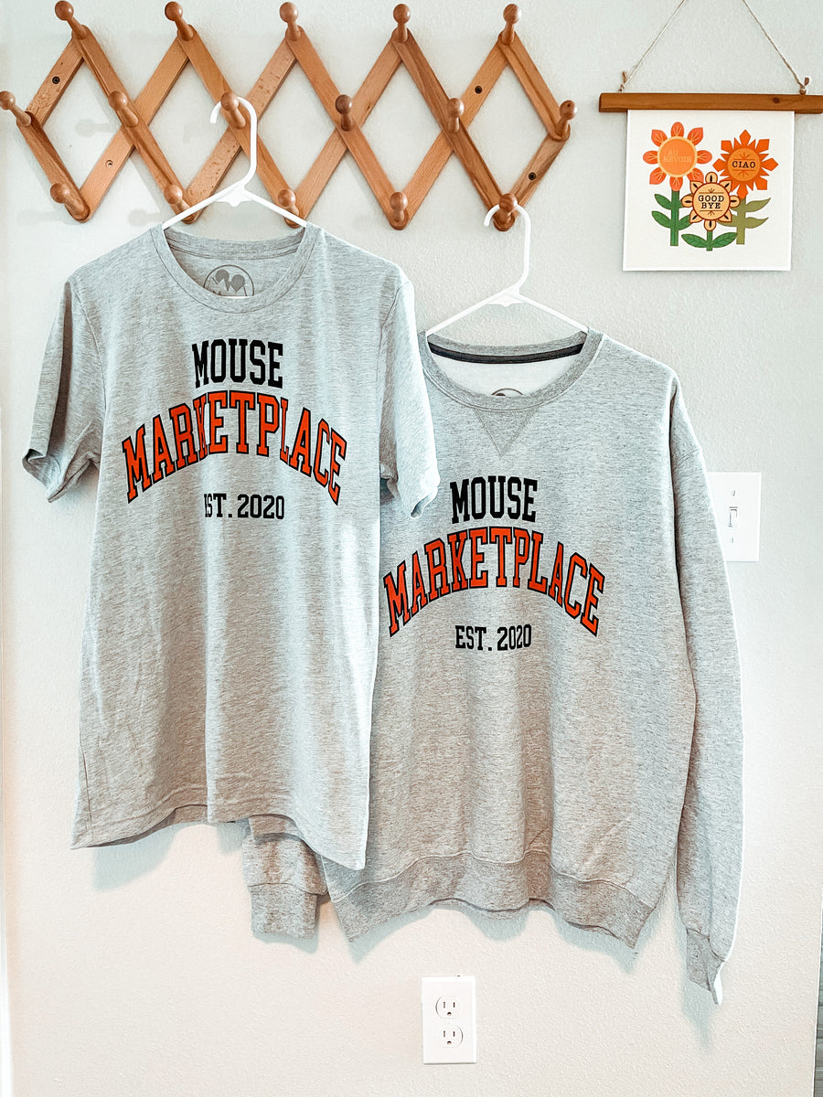 Athletic Heather Mouse Marketplace College Tee (Pre-Order)