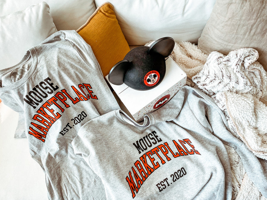 Athletic Heather Mouse Marketplace College Tee (Pre-Order)