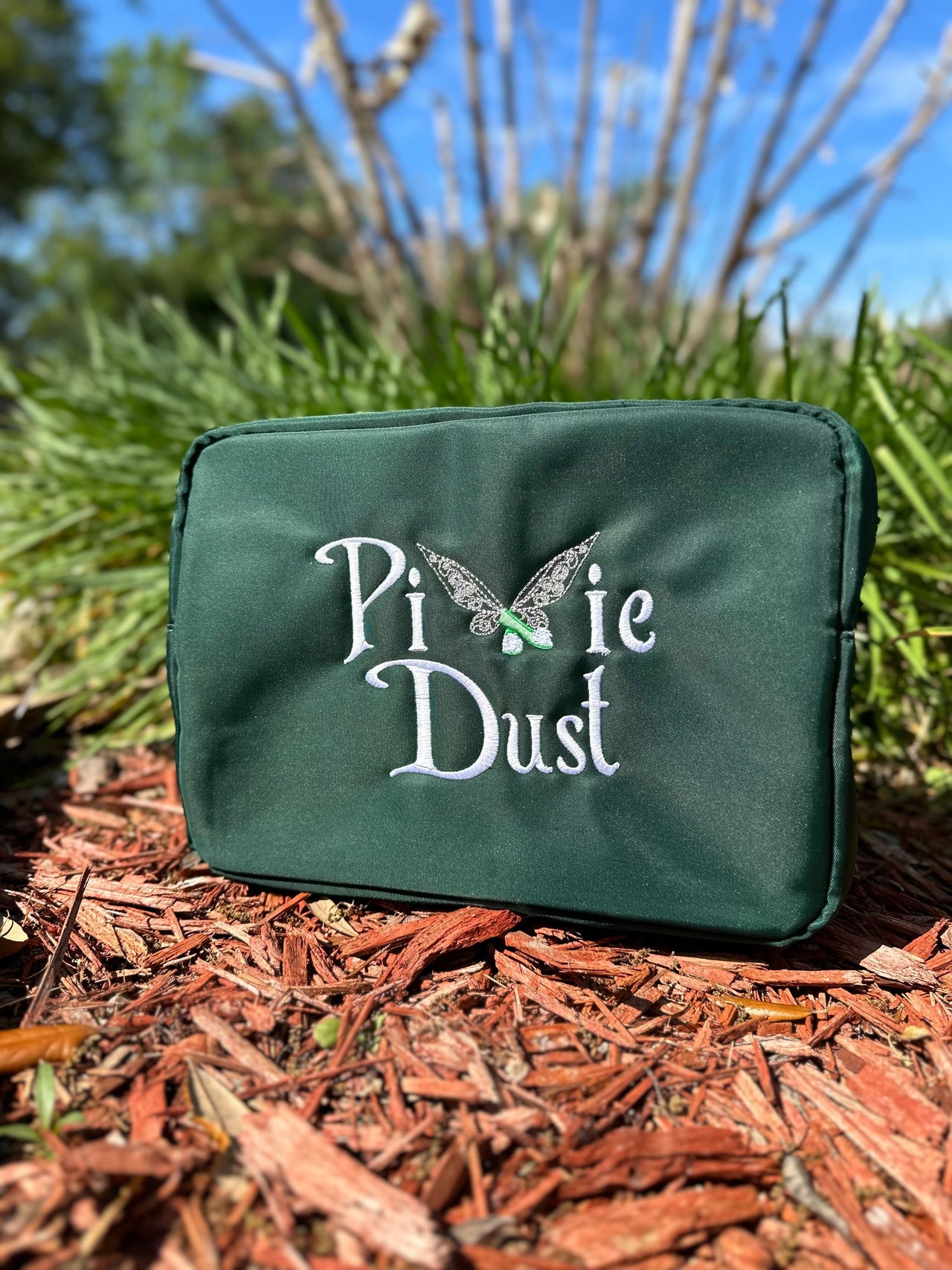 Dark Green Pixie Dust XL Pouch