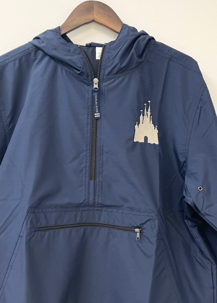 Sparkly Castle Navy Rain Jacket Quarter Zip